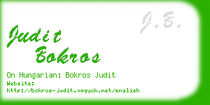 judit bokros business card